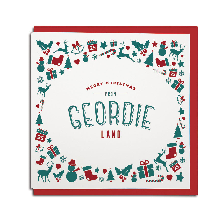 Merry Christmas from Geordie land Newcastle accent card