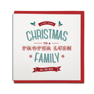 merry christmas to a proper lush family geordie christmas card