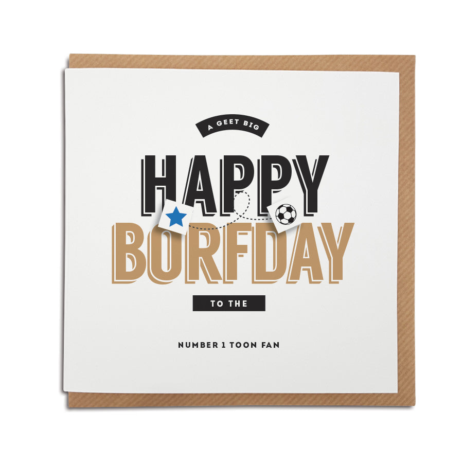 newcastle united football club birthday card nufc card number 1 toon fan. 