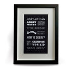 popular geordie phrases and newcastle sayings gifts for geordies framed print