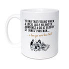 local lad sam fender themed geordie gifts coffee cup mug merchandise for st james' park newcastle united stadium gig 