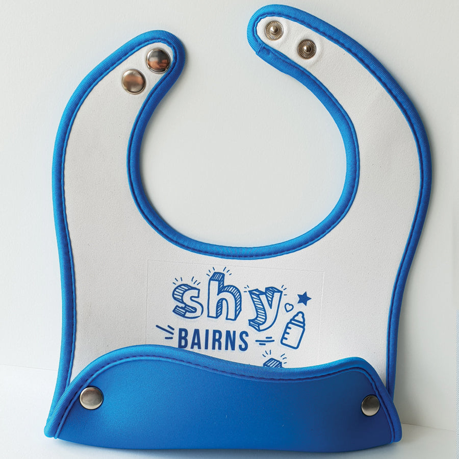 food catcher newcastle geordie baby bibs. Blue shy bairns get nowt funny baby clothing