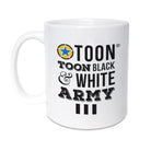Toon toon black and white army famous newcastle united chant song nufc supporter mug merchandise made by geordie gifts