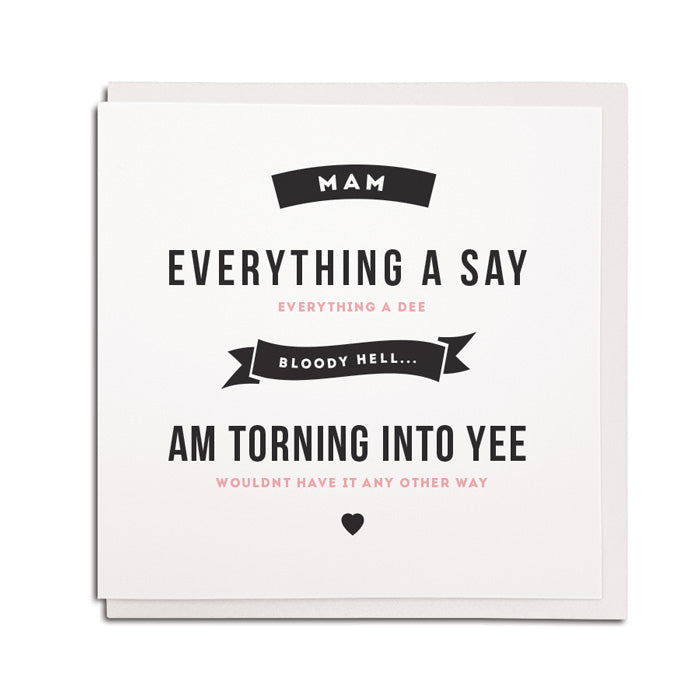 torning in to yee geordie gifts mam cards