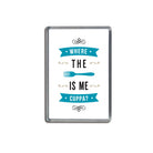 where the fork is me cuppa geordie gifts fridge magnet